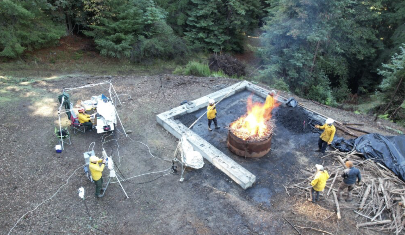 Emissions testing in the Usal Forest